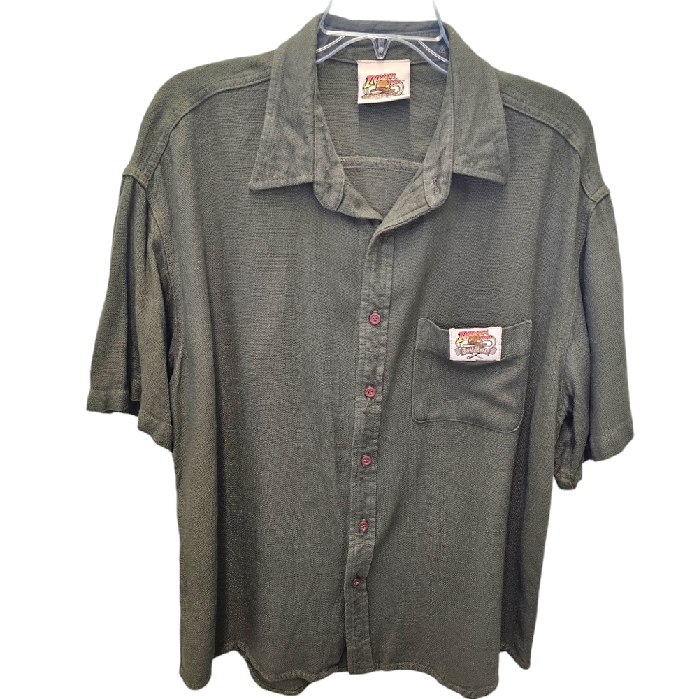 Vintage Indiana Jones Button-Down Shirt Men's Large